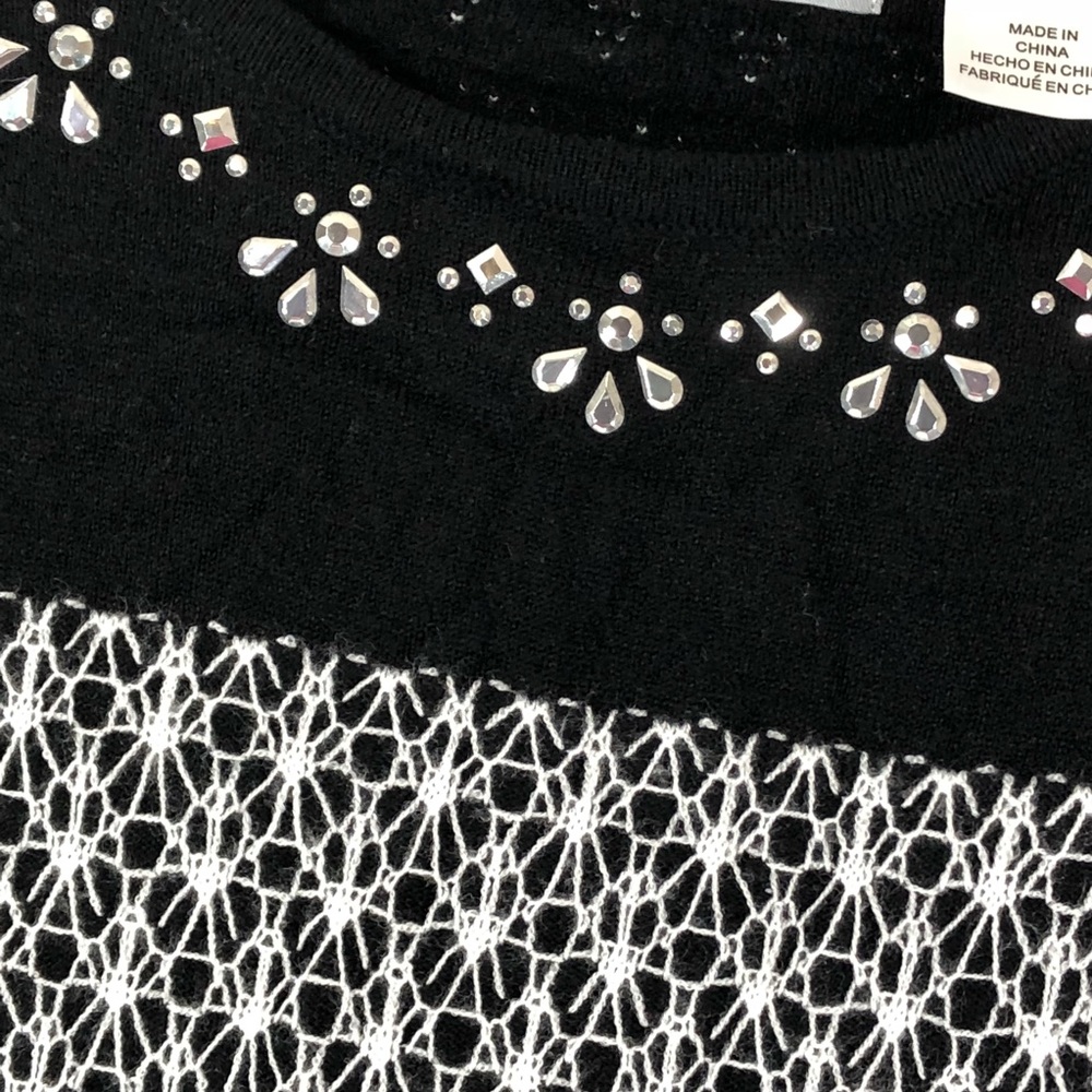 Alfred Dunner Theater Dist Asymmetric Sweater PXL - Picture 2 of 8